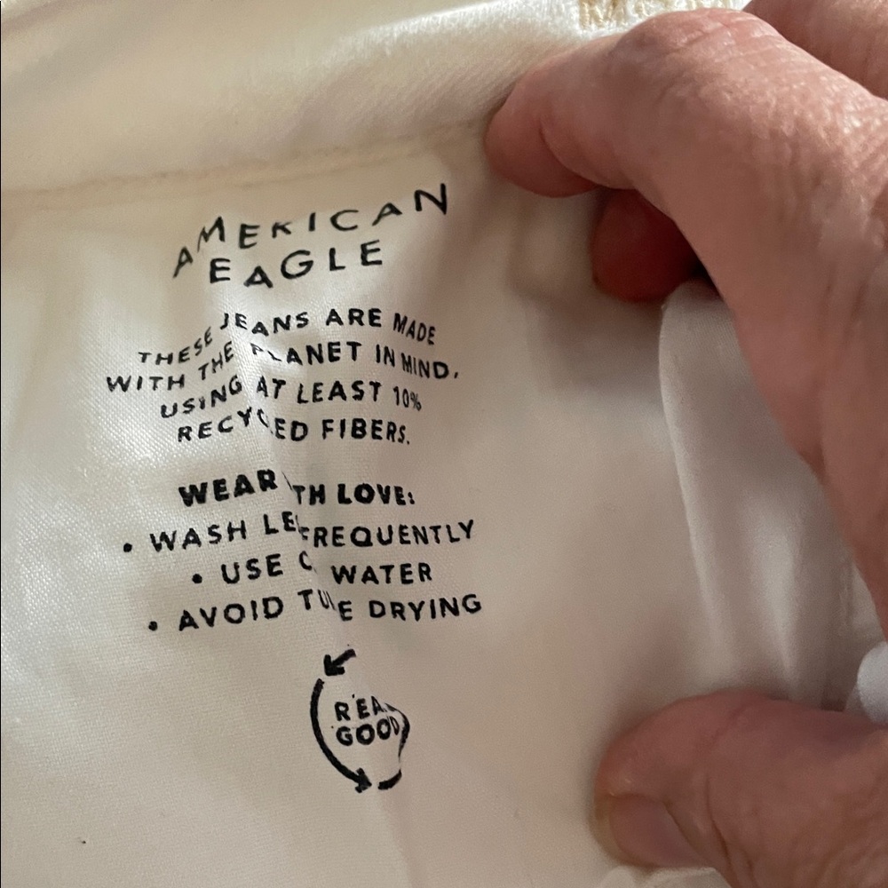 American Eagle Outfitters White Ankle Jeans - Picture 8 of 8